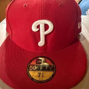 Phillies New Era Black and Red 59FIFTY Cap